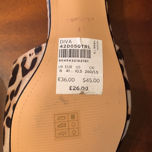 TopShop Leopard Slides NWT - Picture 8 of 9